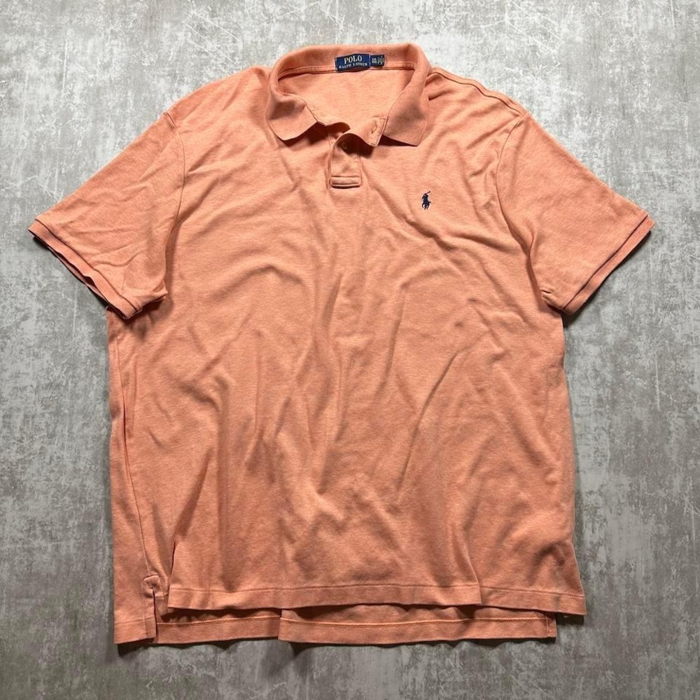 Polo Ralph Lauren Polo Shirt Mens XXL Peach Orange Short Sleeve Pony Logo
